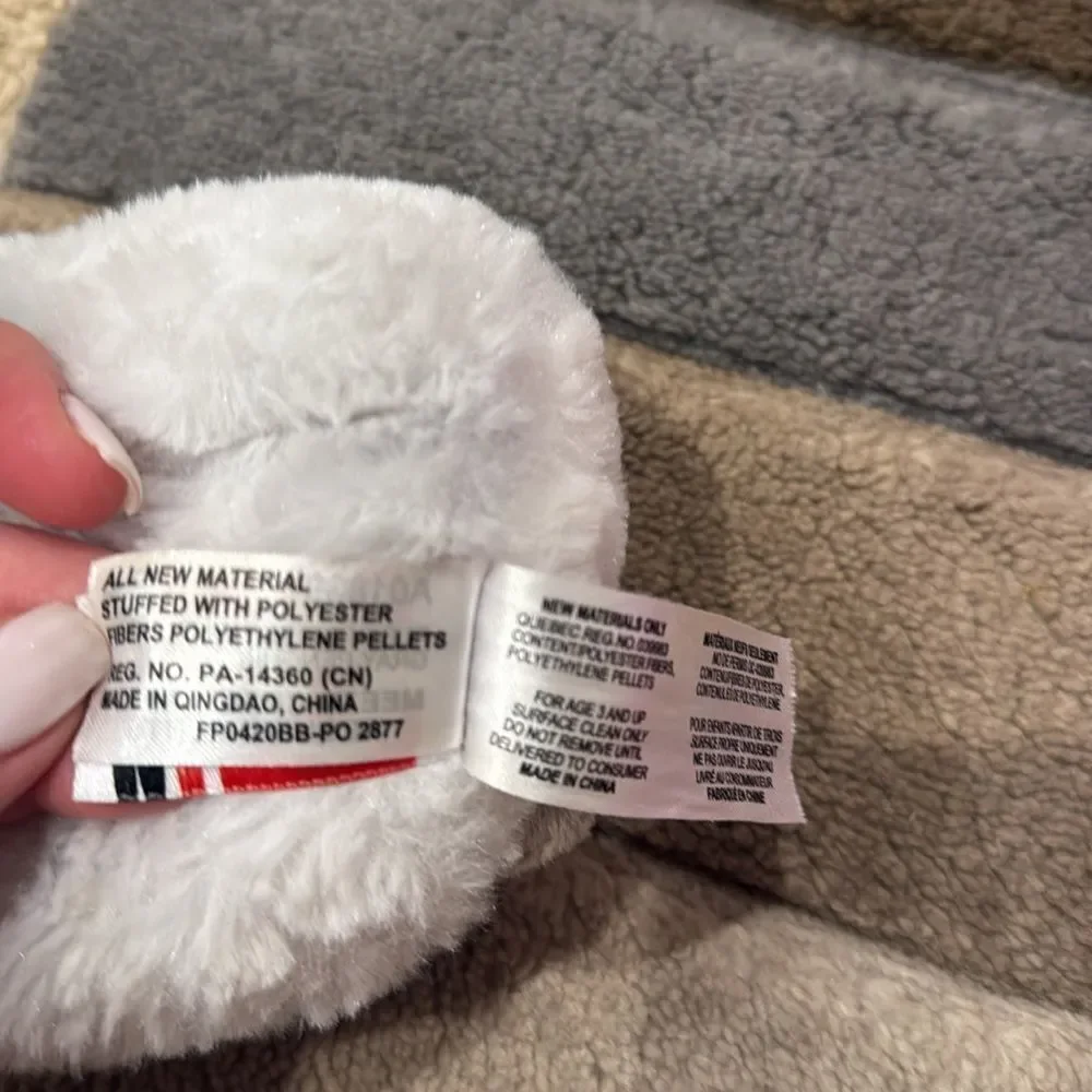 White Plush Penguin Toy for Small Pets